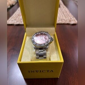 Invicta Silver and Pink Watch